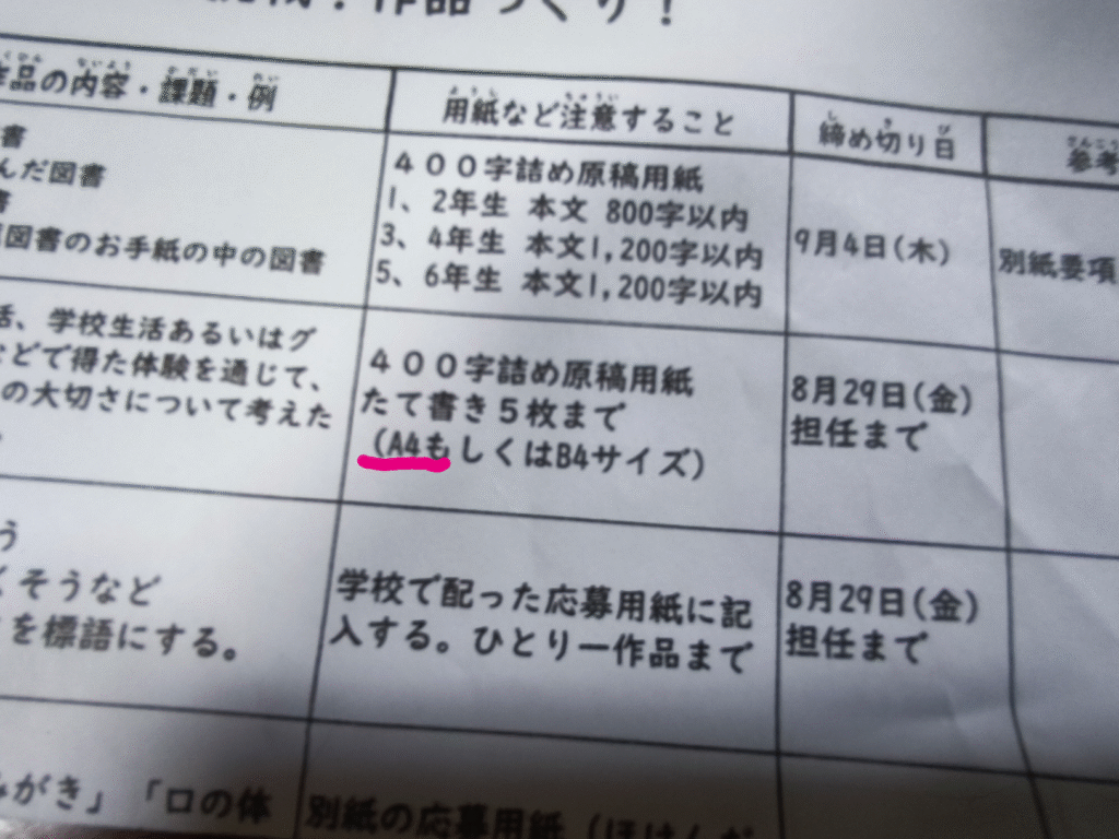 小6夏休みの宿題